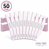 Eldur® Professionele Nagelvijl 50pcs - Moon #100/180 - Nagelverzorging - Top Kwaliteit