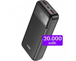Buddi Boost - 20.000 mAh Powerbank - Reisformaat - LED Display - USB-A - USB-C Snelladen - Universele Draagbare Oplader voor Telefoon & Tablet - Noodpakket - Ideaal voor Handbagage - Zwart