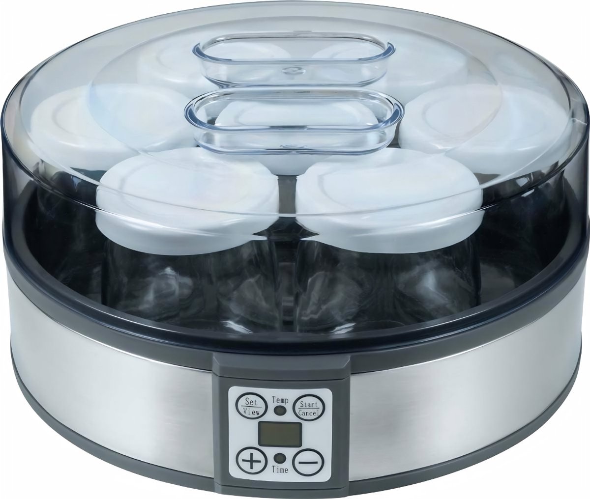 DnA® Yoghurtmaker - Ijsmachine - Yoghurtmachine - Zilver/Grijs - 25cm x 25cm x 13cm