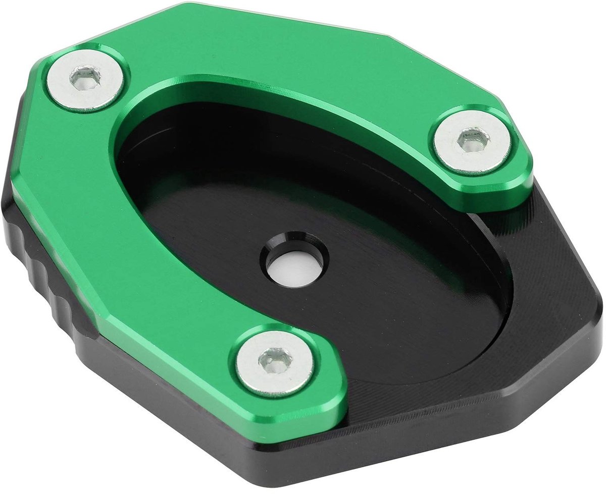 aladdien - Kickstand Pad - Duurzaam - Groen - Motorstandaard - Stabiele ondersteuning - Geschikt voor Z650/Z900 - Aluminium