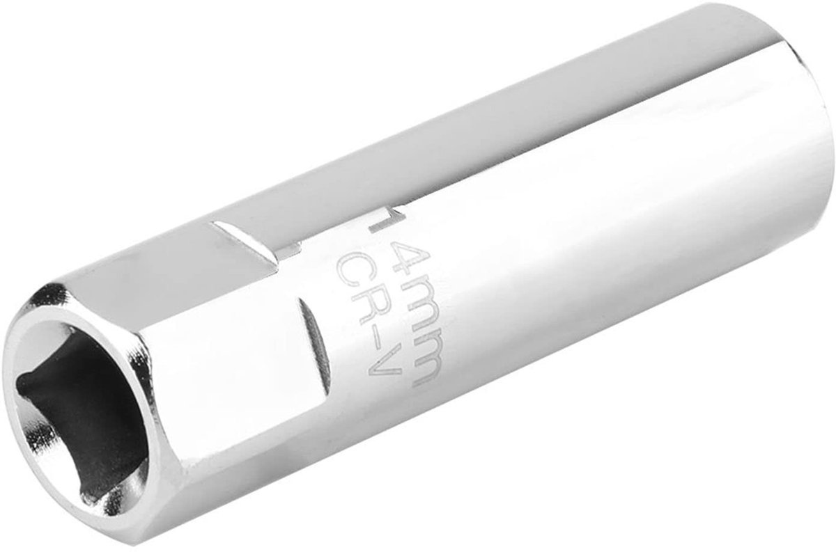 aladdien - 14mm Bougiesleutel - Magnetische Bougiedop - Duurzaam en Roestvrij - Handgereedschap - Bougiesleutel voor Auto - 14mm Model