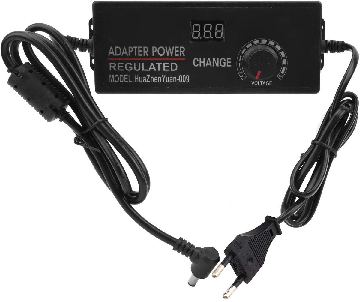 aladdien - Voedingsadapter - Gereguleerde Adapter - Hoog Rendement - EU Plug - Instelbare Spanning - Voor Diverse Apparaten - 3-12V 10A