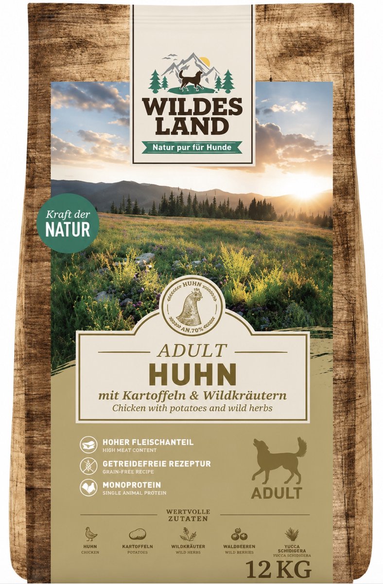 Wildes Land - Kip / Chicken with potatos - 12kg