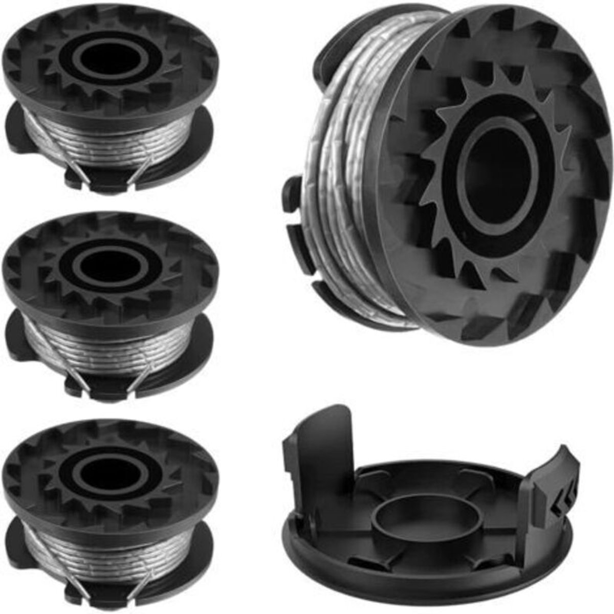 Reserve spoelen geschikt voor Bosch EasyGrassCut 18 23 26 Art 23 26 trimmers (F016800569 / F16800385, 4 stuks)