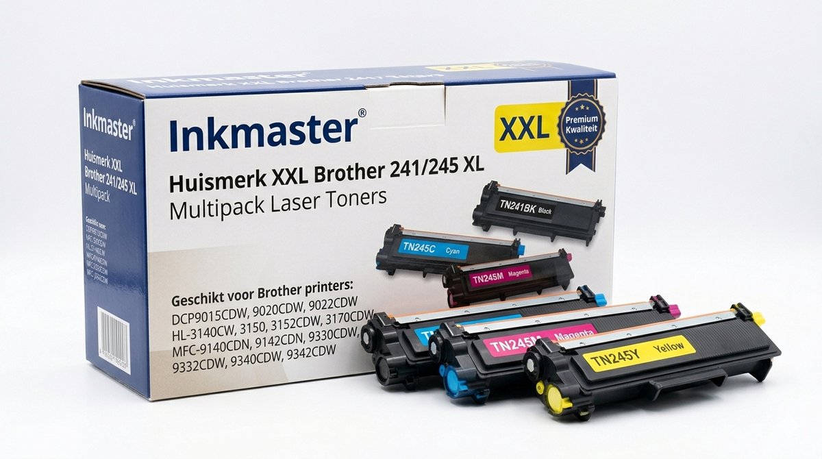 Inkmaster Huismerk toner multipack Brother TN-241 / TN-245 XL 4 toners Black / Cyan / Magenta / Yellow