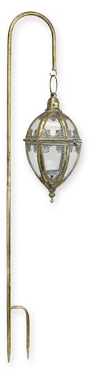 Boutique Trukado - Tuinsteker met Mooie Glazen Lantaarn 88cm