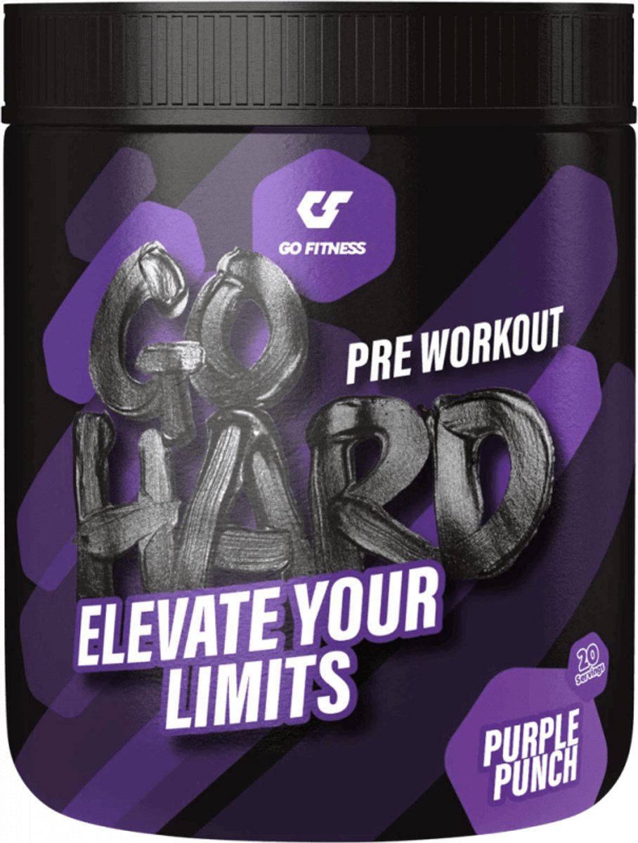 Go Fitness GO HARD Booster (20 serv) Purple Punch - Pre-Workout - Pre-Workout Booster