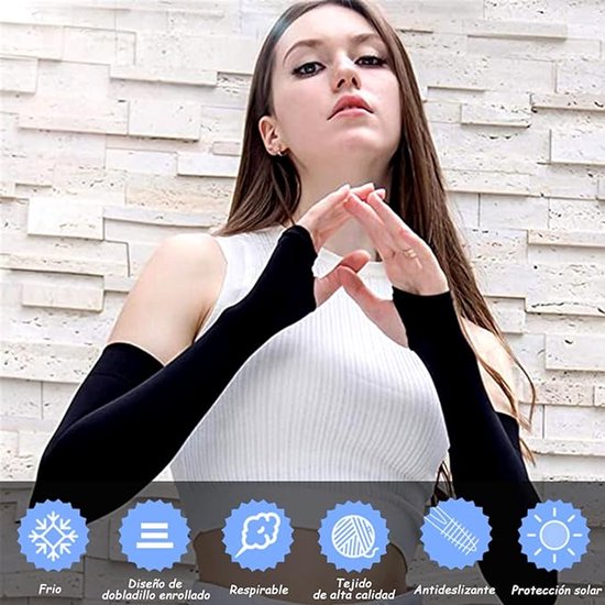 5 Stuks - Armbeschermer - Golf Verkoelende Armmouwen - Set Fiets Armwarmers - Zonbescherming - Baseball Zonmouwen - Compressie Arm Sleeves - UV Bescherming - Sleevewarmers - Voor Hardlopen, Basketbal, Voetbal, Volleybal, Paardrijden en Gaming — afbeelding 5