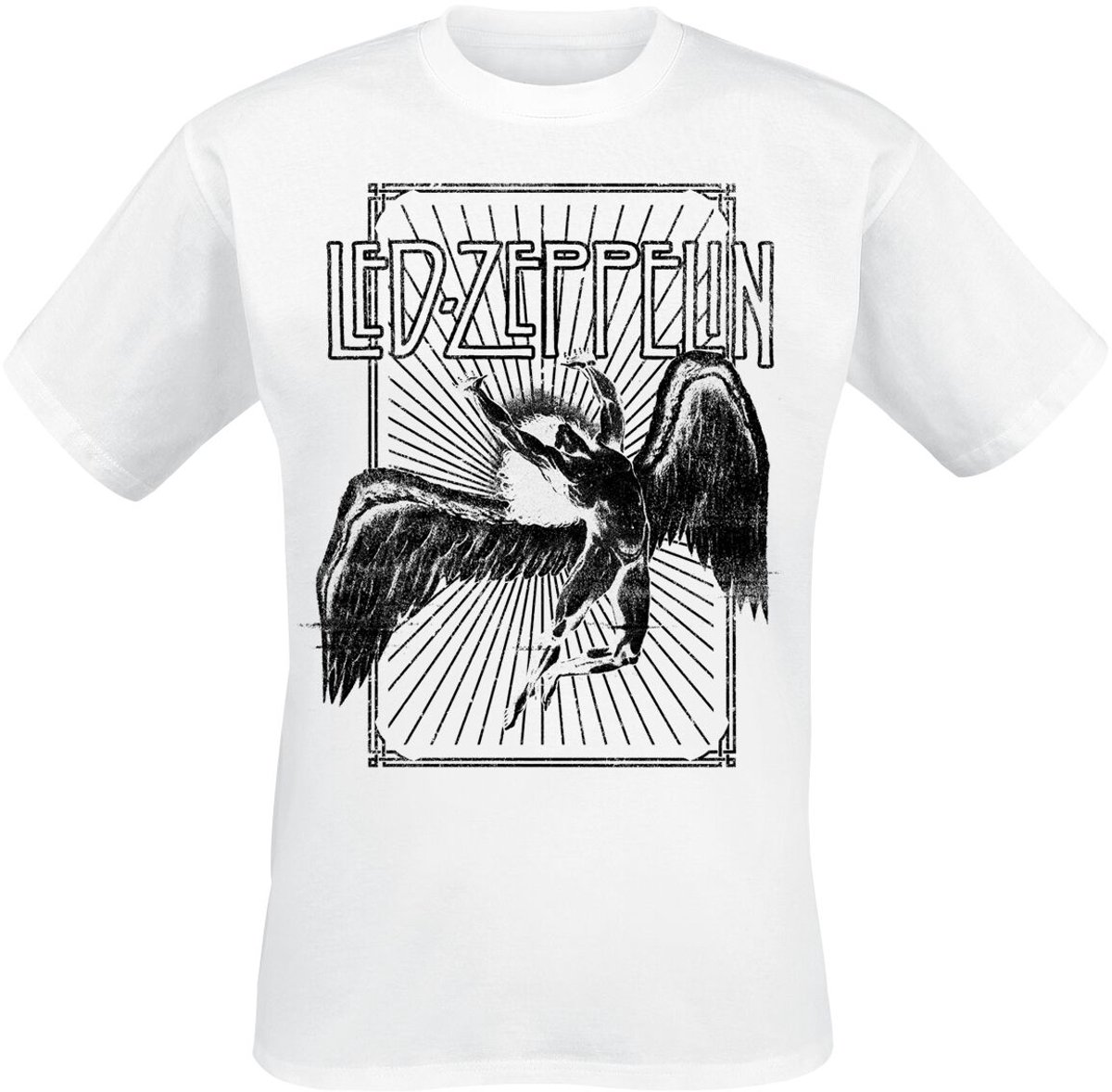 Led Zeppelin Icarus Burst Heren T-shirt - wit - S