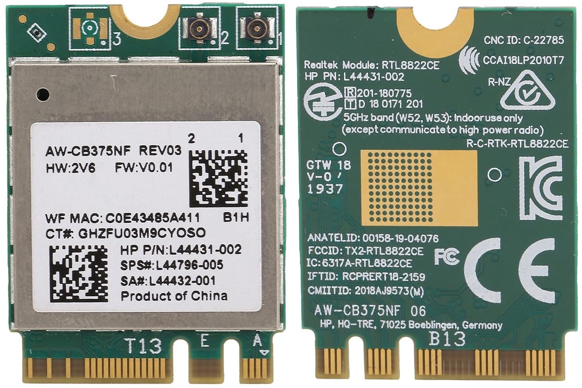 ONF3 - Wifi Module - Draadloze Netwerkkaart - Betrouwbaar en Snel - Groen bord - Bluetooth 5.0 - Voor Windows en Android - 802.11a/b/g/n/ac