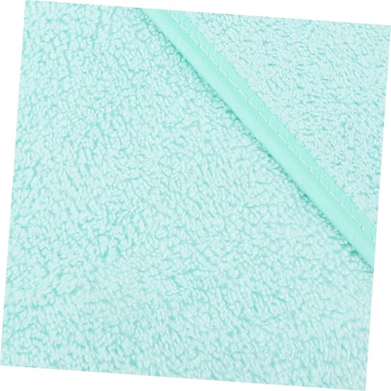 Kinder Poncho - Badjas Handdoek - Na het zwemmen - Zacht Koraalvlies - 90 x 90 cm - Cyaan van Kinder — afbeelding 3