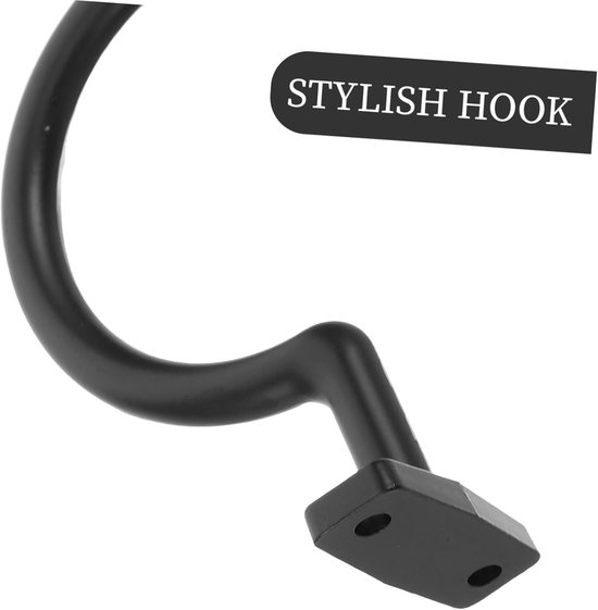 Biljarthaak - Keuhouder - Pooltafel Accessoire - Stabiel IJzeren Materiaal - 9 x 6 x 3.5 cm - Zwart — afbeelding 4