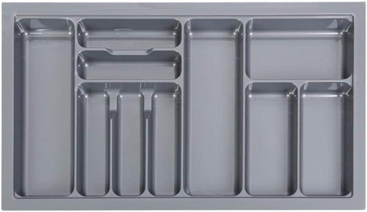 Lade Organizer - Bestek Lade - Keuken Opruimen - Tien Compartimenten - 900 mm - Grijs
