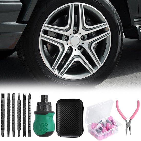 Reparatiespijkers Banden - Lekke Band Kit - Voertuig Onderhoud - Ruimtebesparend Ontwerp - 15 x 12 x 9 cm - Uniek — afbeelding 3