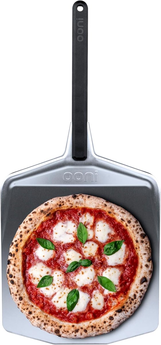 Pizza Schep - Pizzasnijder Bakplaat - Pizza Bakken - Geperforeerd Aluminium - 30 cm - Zilver