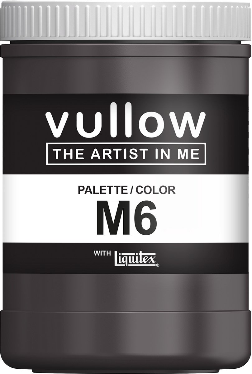 Vullow® Acrylverf M6 Zwart – Mat – 1 Liter – Voor Canvas, Hout en Papier