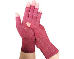 Top 10 Compressiehandschoenen voor Reuma en Artrose 2026: KANGKA Reuma Compressiehandschoenen M chili rood
