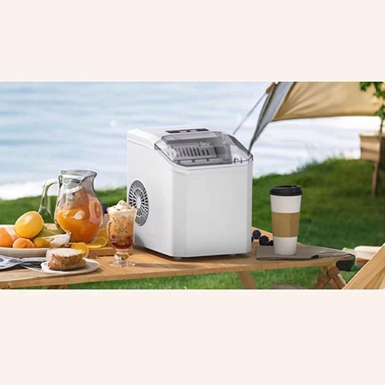 Ijsblokjesmachine voor thuis - Automatische ijsmaker - Snelle koelte bieden - Automatische reiniging - 1.3 liter capaciteit - Zilver — afbeelding 5