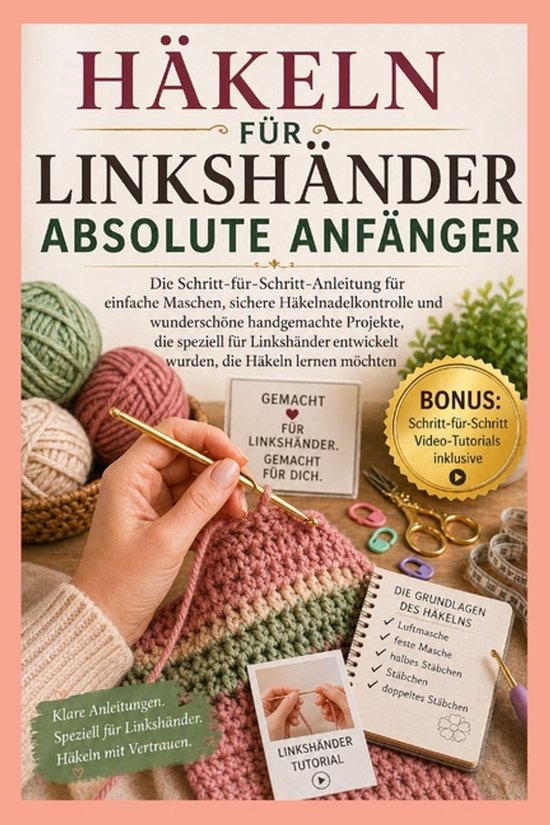Häkeln Für Linkshänder Absolute Anfänger - cover