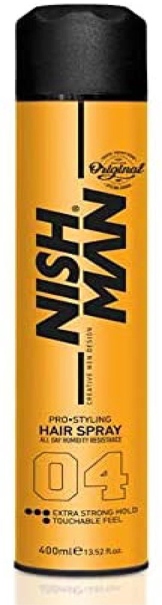 Nish Man - Hair Spray - Haar Spray - Extra Strong Hold - Transparant - Spray - 400 ML