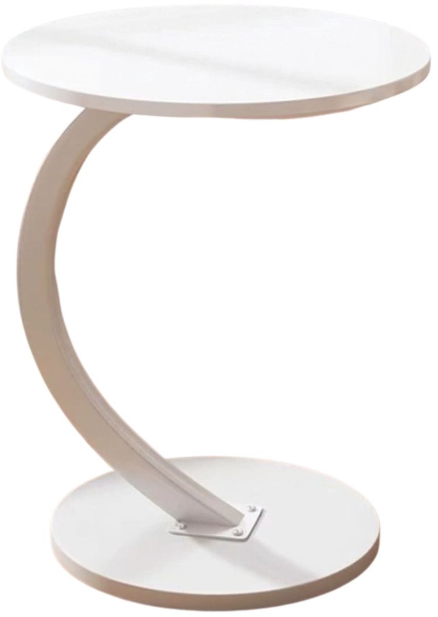 Salontafel - Geschikt voor Woonkamer, Thuiskantoor & Buiten - Stijlvolle Salon Tafel en Sidetable - Wit - 40 x 40 x 60 cm - van Imperatoris