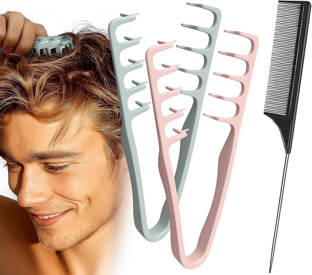 3 Stuks Volume Kam voor Haarstyling en Ontwarren