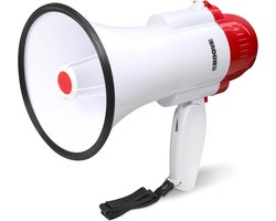 Croove Megafon Bullhorn met sirene 30 Watt krachtig en licht
