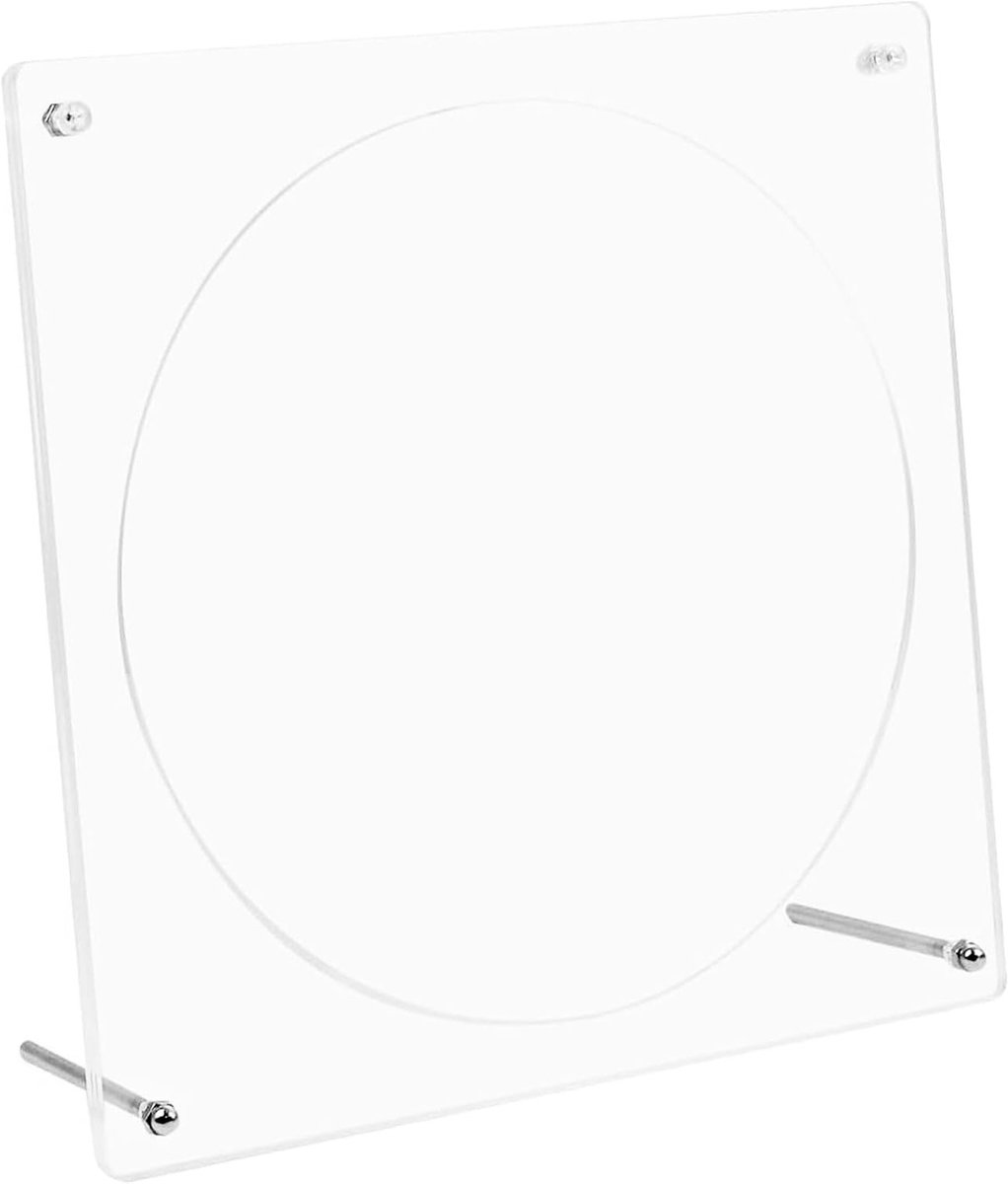 Acryl Desktop Album Frame Stand zonder Boren, Transparante Display Stand voor Vinylplaten, Fotoalbums en Verzamelobjecten van 7,09 Inch