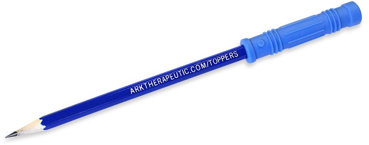 ARK Therapeutic bijtspeelgoed Bite Saber kauwbare potloodtopper blauw.