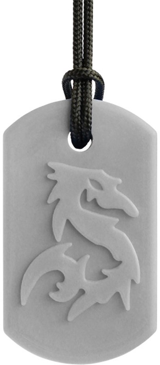 ARK Therapeutic kauwketting draak grijs - sensorisch speelgoed.