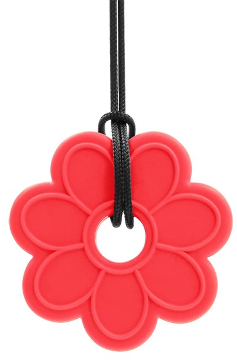 ARK Therapeutic kauwketting bloem rood sensorisch speelgoed.