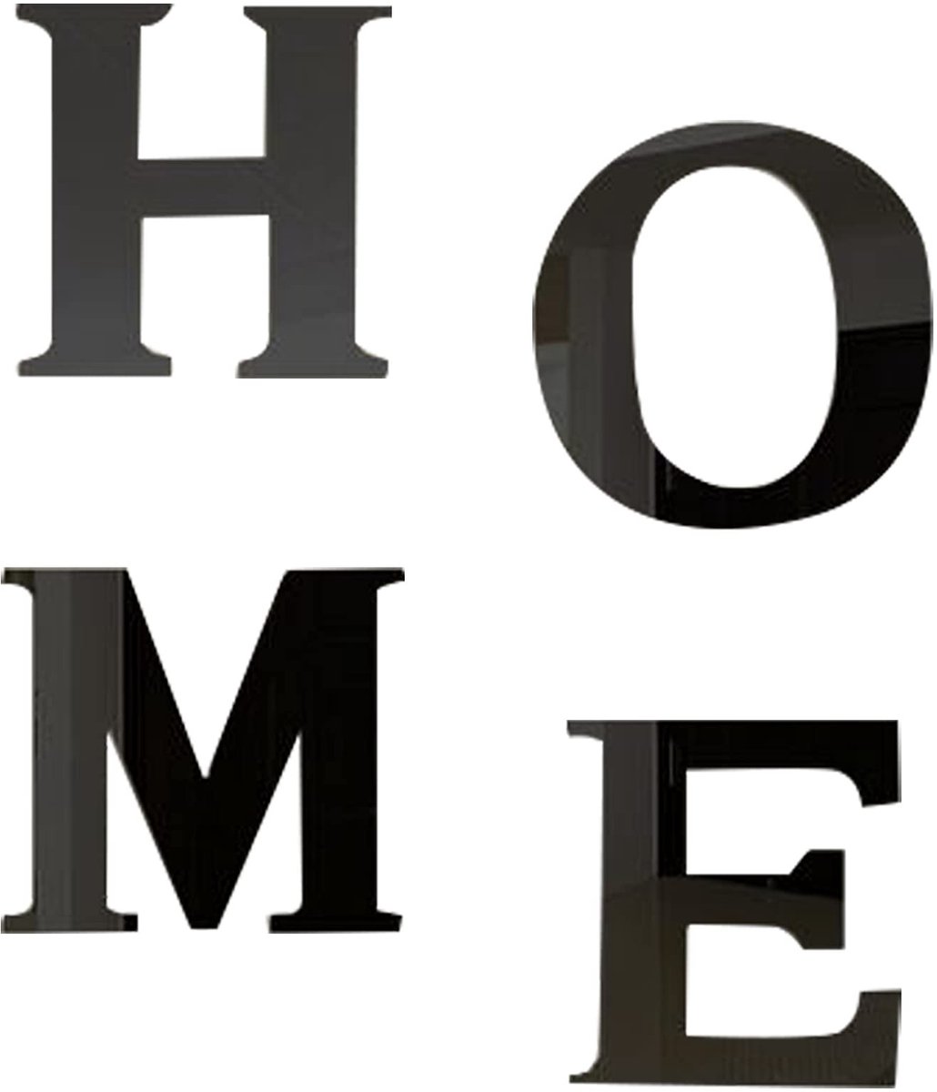aladdien - 3D Muursticker - Zelfklevend - Zwart - Decoratieve Wandletters - Geschikt voor Thuis - Muur Art Decoratie
