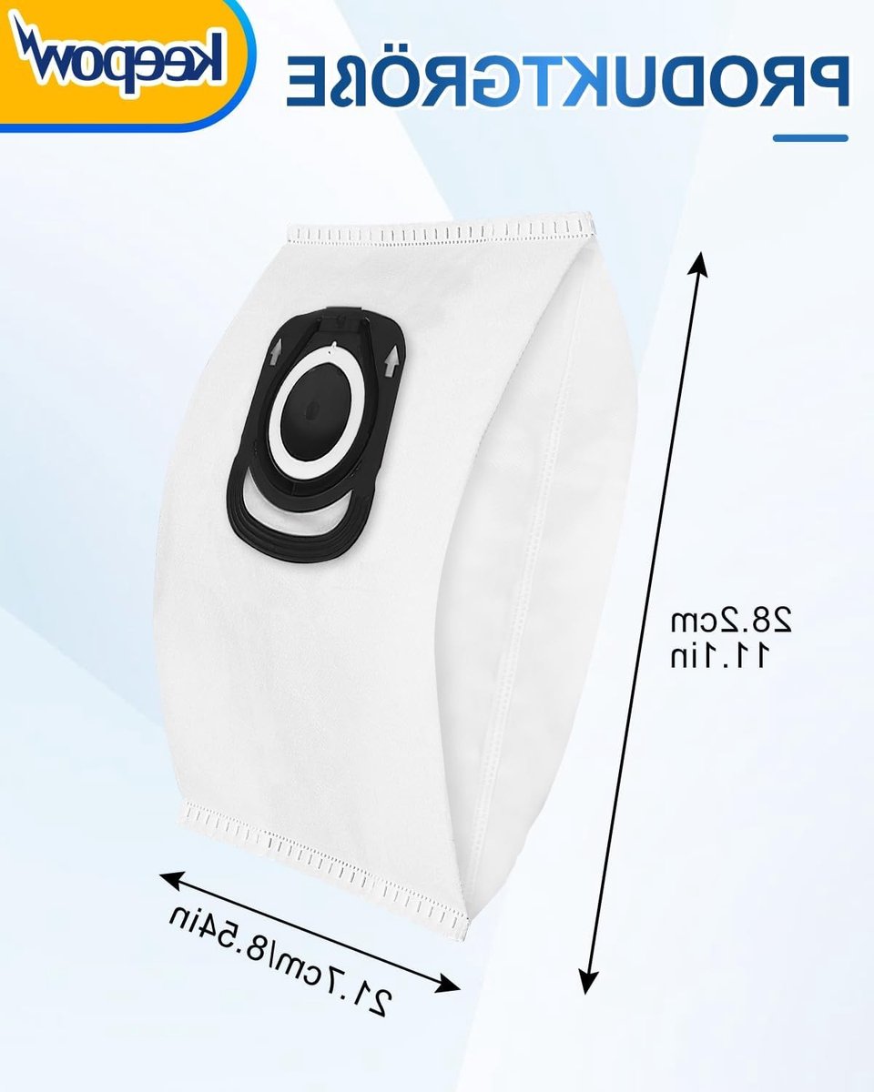 Set van 4 Stofzakken voor Compacte Stofzuigers, Geschikt voor Hygiene+, 99.99% Filtratie, Ideaal voor Stof- en Allergieproblemen