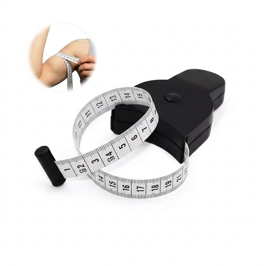 Consumerce® Vetpercentage Omtrekmeter - 150cm - Lichaam Meetlint - Weegschaal Lichaamsanalyse - Krachttraining Huidplooimeter – Vetpercentagemeter – Vetmeter – Body Mass Tape – Lengtemeter – Omvangs Vet Percentage Meter