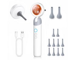 Zorghelden® Professionele digitale otoscoop - 14-Delige set - Otoscoop met camera en display - Professionele oor camera