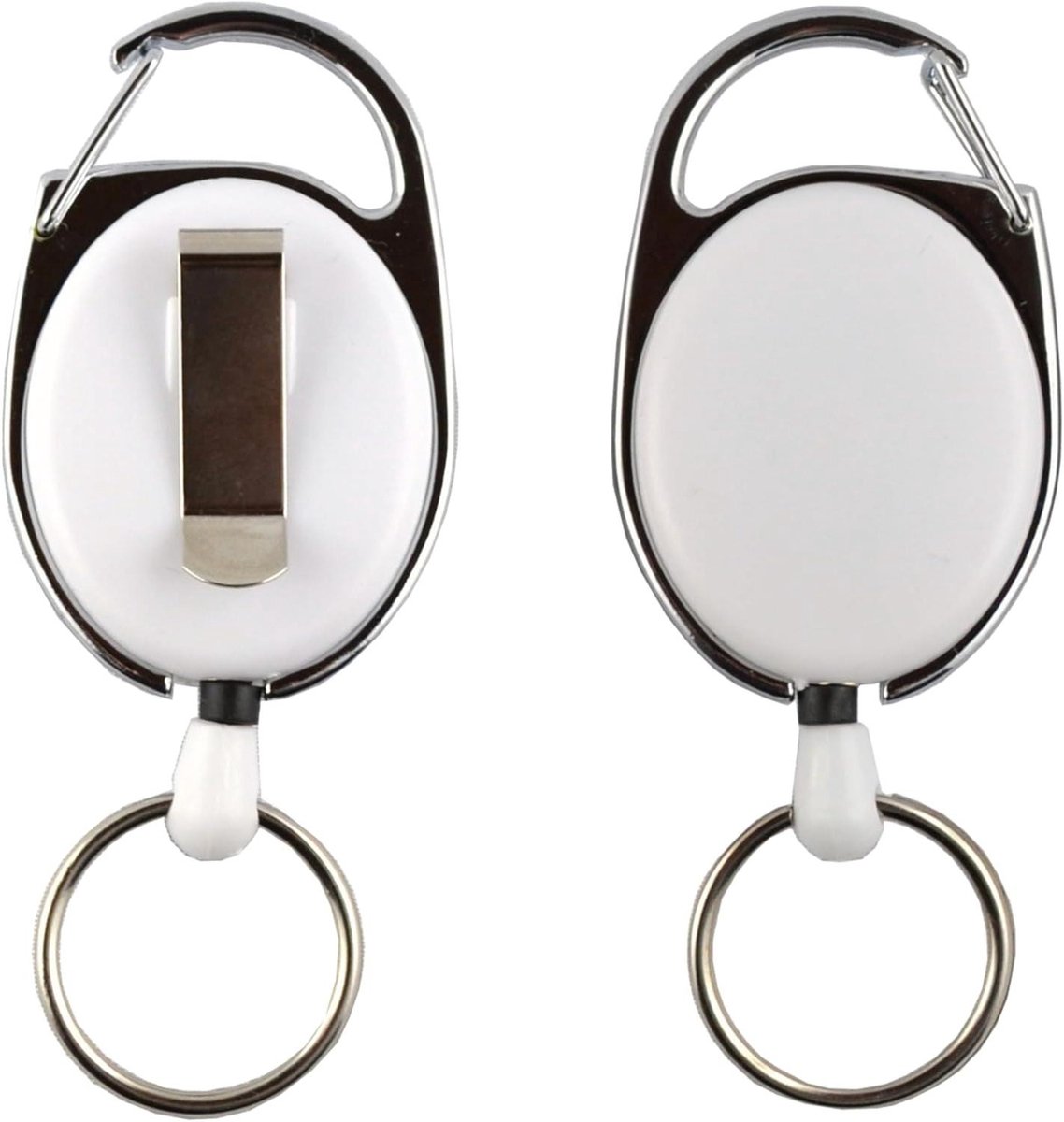 Kaarthouder - Badgeclip - Veilig Dragen - Met Metalen Frame - 50 Stuks - Wit