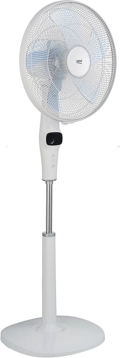 Vloerstaande Ventilator - Staan Ventilator - Kamertemperatuur Regelen - 12 Snelheden - 50 Watt - Wit