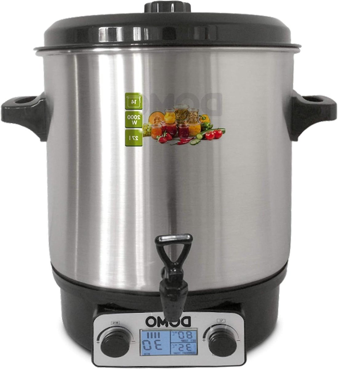 Inmaak Sterilisator - Weckketel - Voedsel Inmaken - Automatische Timer - 27 Liter - Roestvrijstaal