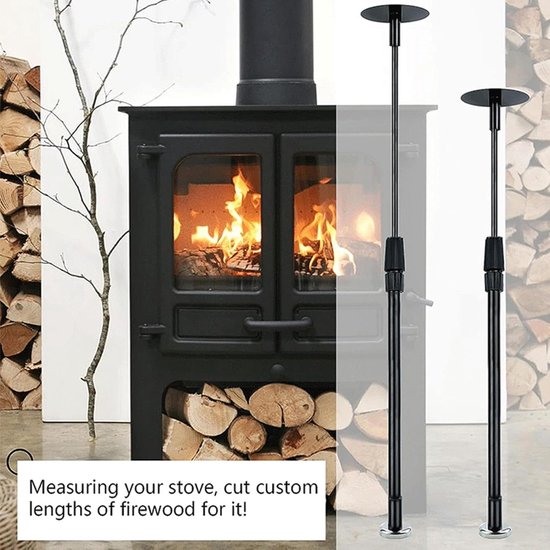 Brandhout meetgereedschap - Kettingzaag meter - Efficiënt zagen - Magnetische voet - 40-66 cm instelbaar - Zwart — afbeelding 3