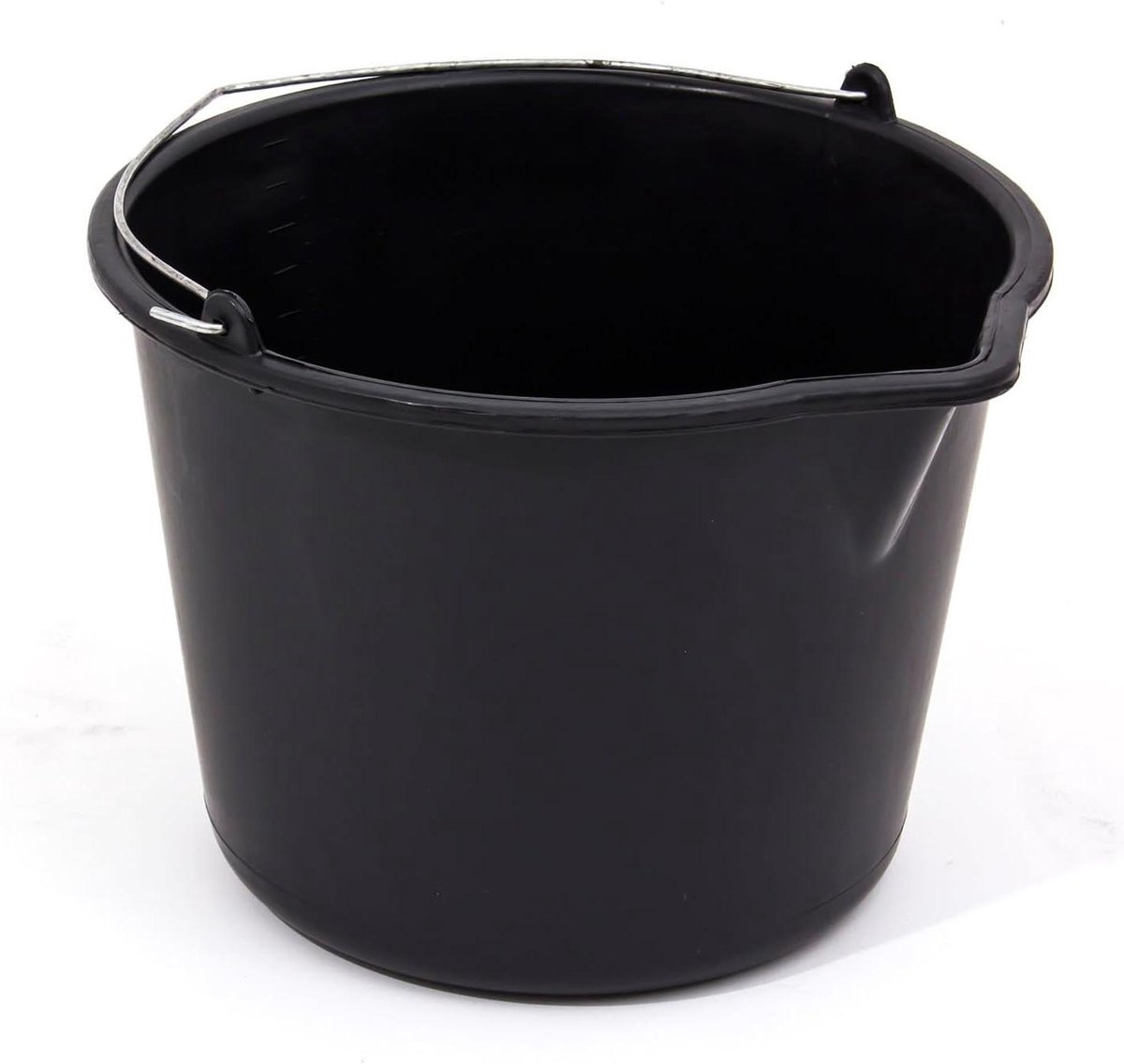 Plastic Emmer Set - Bouwemmer Mortelbak - Klus en Hobby - Met Tuit - 3x 20 Liter - Zwart