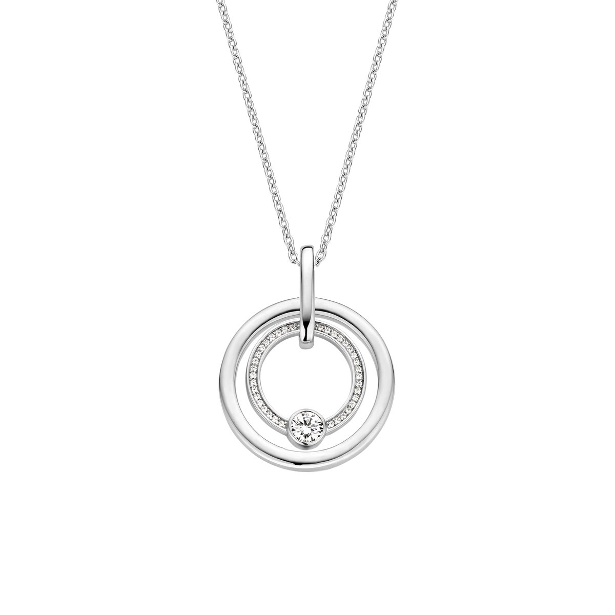 TI SENTO Dames Hanger - 925 zilver - Zirconia wit - 6755ZI