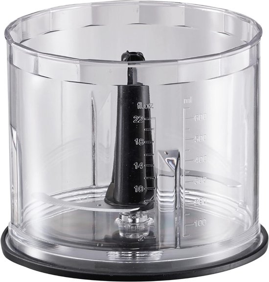 Staafmixer Set - Staafmixerset - 5-Delig: Pureerstok, Garde, Stamper En Hakmolen - 600 Watt Staafmixer Incl. Mengbeker Van 700 Ml - Mat Roestvrij Staal — afbeelding 5