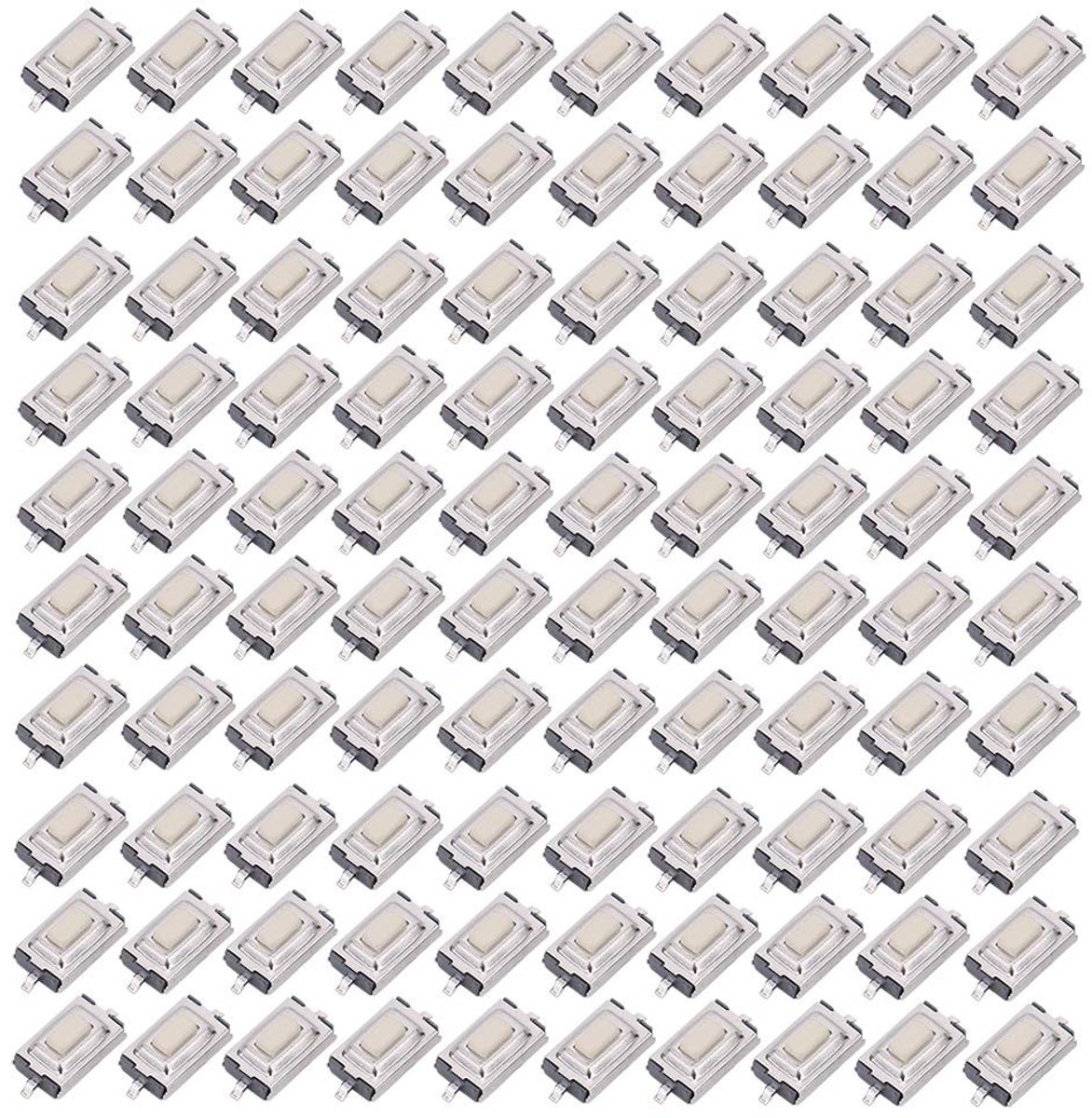 aladdien - Momentary Tactiele Drukknoppen - 100 Stuks SMD Micro Schakelaars - Voor Elektronica Projecten - Betrouwbaar en Precisie - Voor Schakelen ...