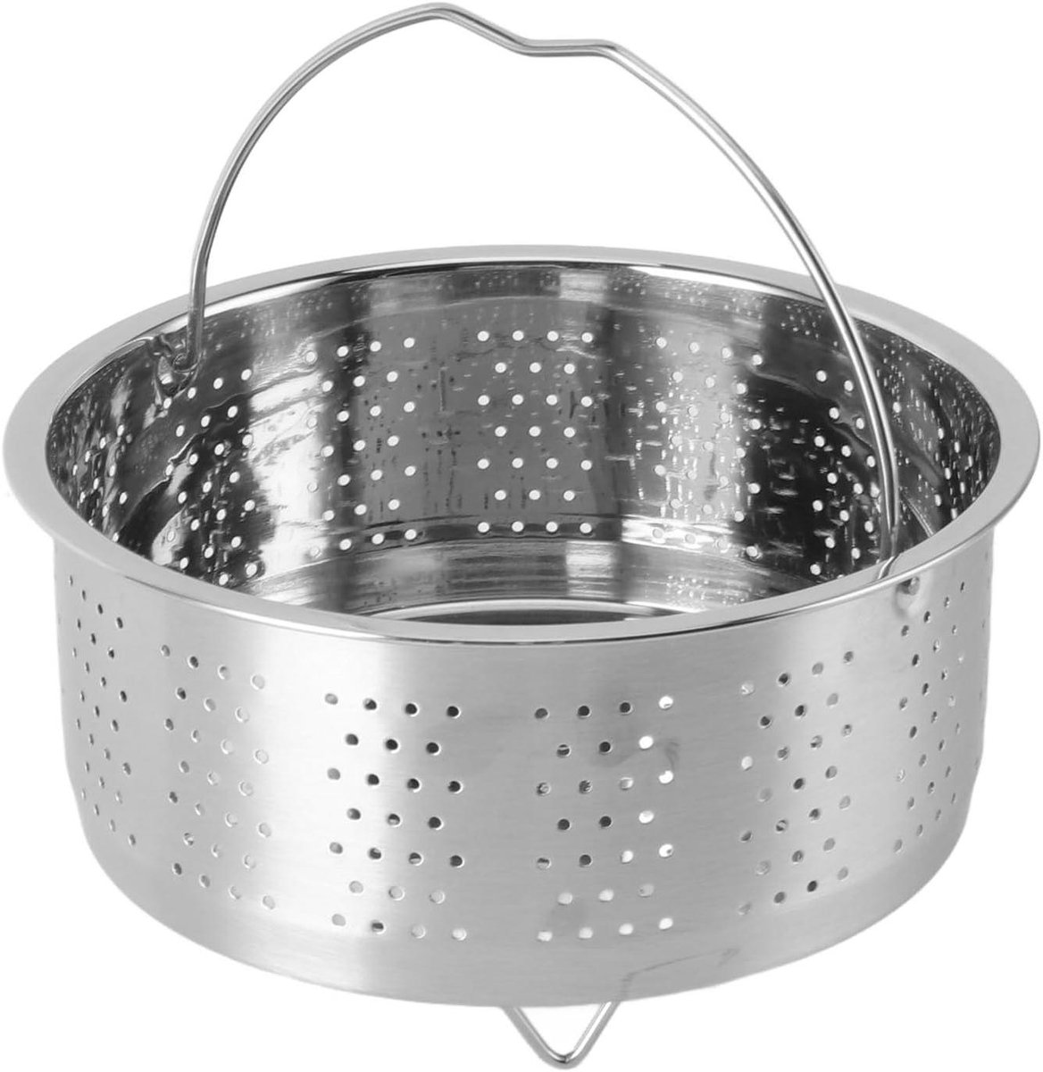 Stoommand RVS Metaal mand Gezond Koken Suiker Reductie Universeel Zilver