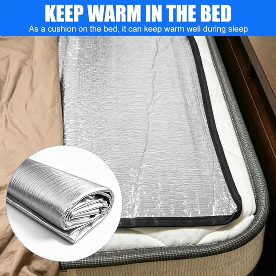 Isolatiemat voor camping en outdoor-activiteiten, 200 x 200 cm, thermische deken, tentmat en vloermat voor trekking en wandelen van Merkloos — afbeelding 5