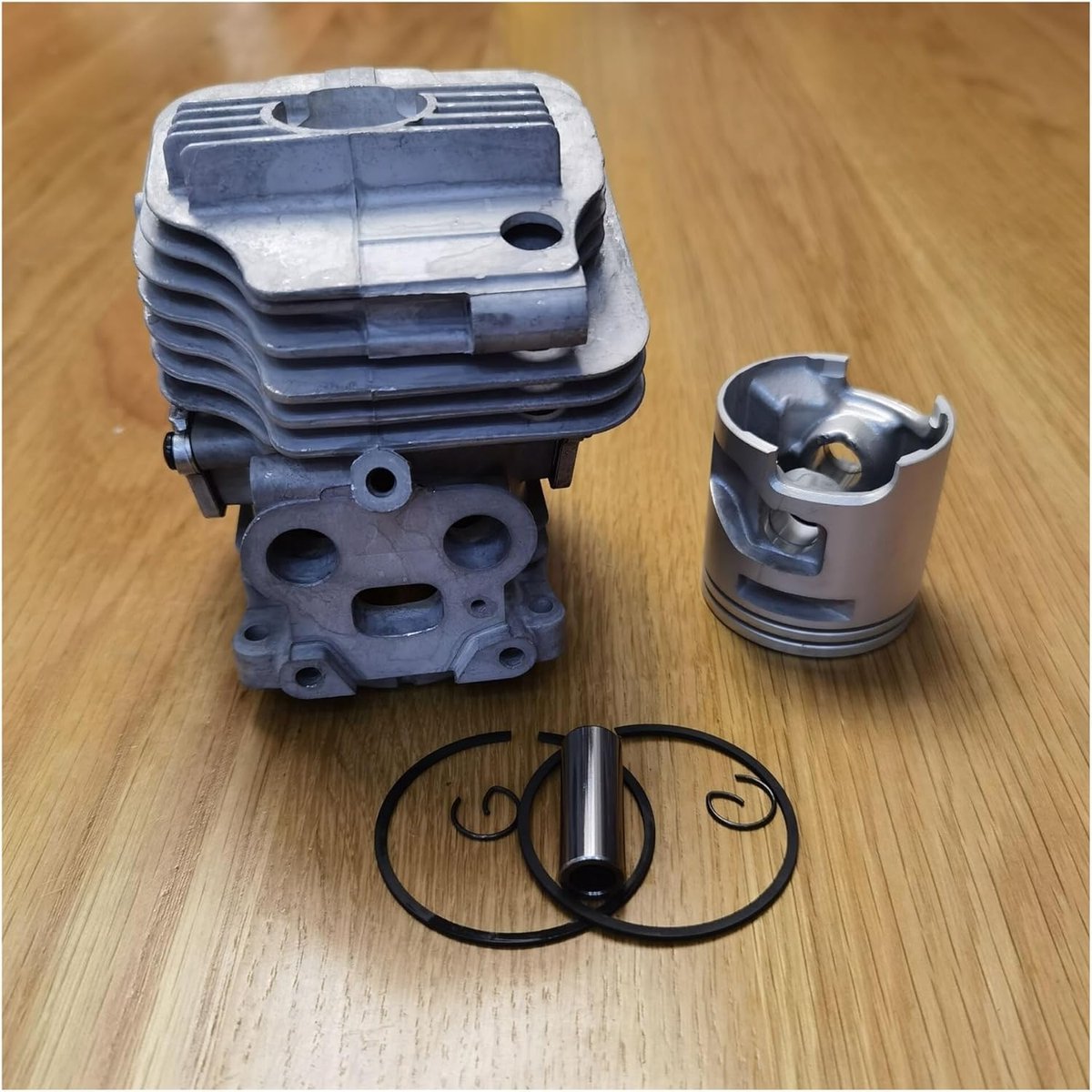 Kettingzaag Cilinder - Zuiger Set - Motor Onderhoud - Duurzaam Aluminium Staal - 51 MM - Grijs