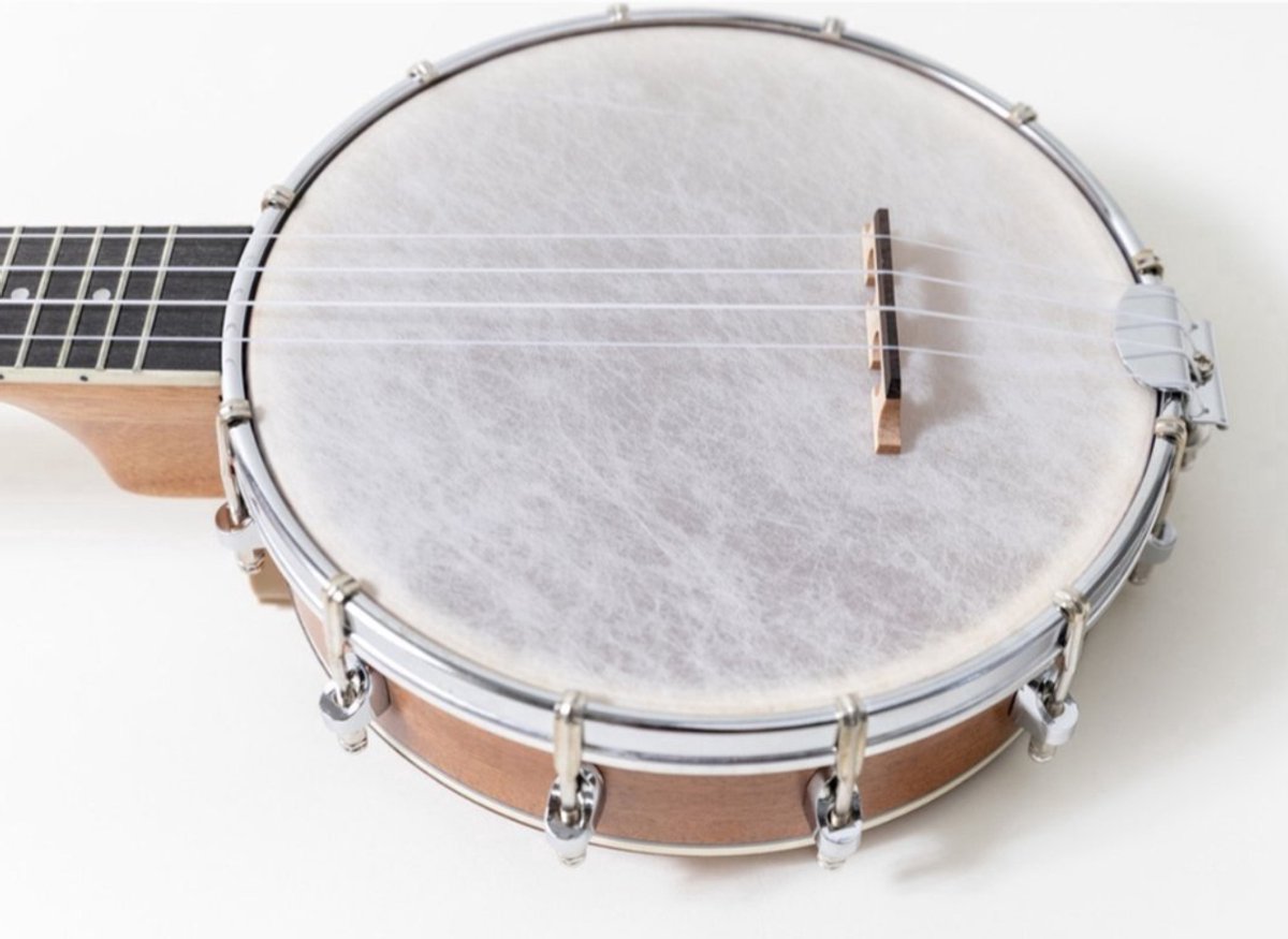 WK Massive Bruin Sapelehout Banjo 24 inch -Banjolele -Inclusief accessoires-Exclusive Sapelehout - Professionele studie-met tas