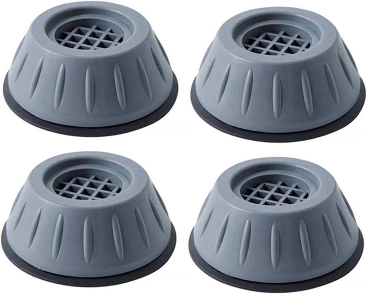Anti-vibratie voeten - Wasmachine dempers - Stabieler Werken - Vermindert trillingen - 4 stuks - Grijs