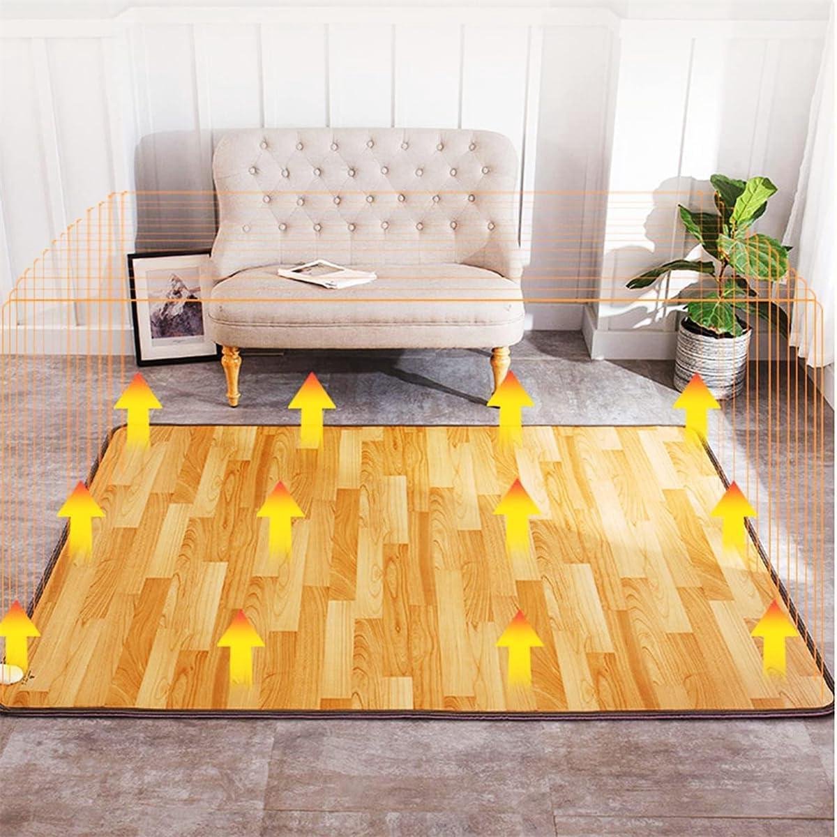 Elektrisch Verwarmde Mat - Warmtekussen Vloer - Comfort Verwarmen - Instelbare Thermostaat - 50 x 150 cm - Multicolor