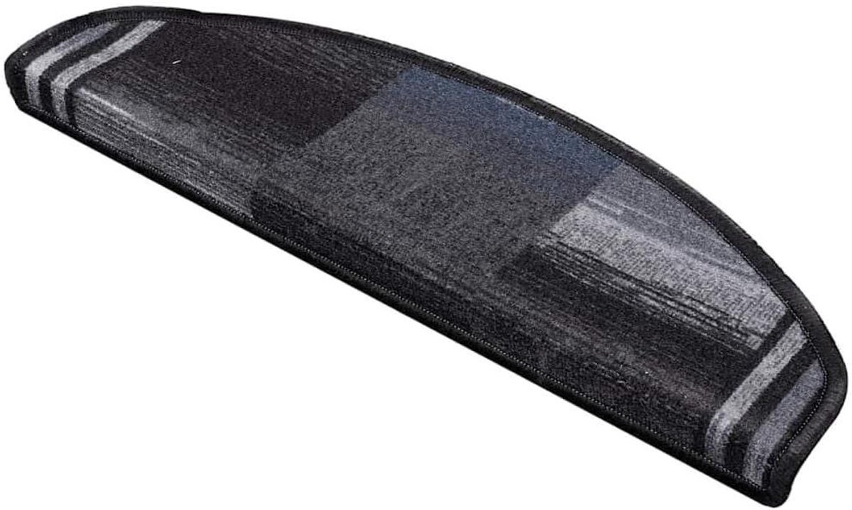 Trapmatten zelfklevend - Trapbescherming - Veilig traplopen - Geluiddempend en antislip - 15 stuks - Zwart en grijs